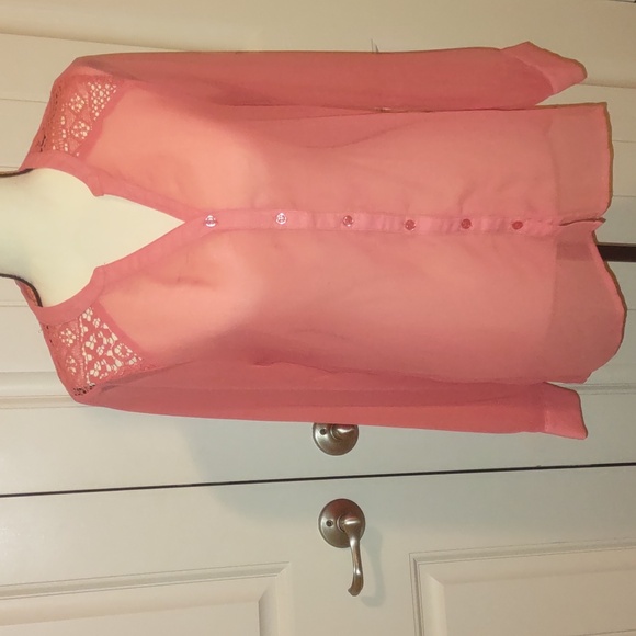 Alloy Apparel Lace Sheer Top - Picture 1 of 4